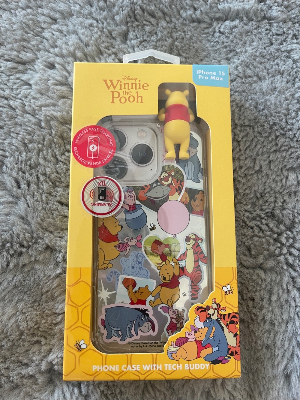 Disney Winnie the Pooh Clear iPhone Case with Yellow & Red 3D Pooh Charm